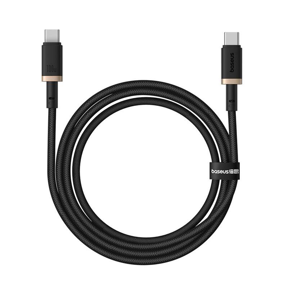 USB-C кабел за данни USB-C, 100W, 1m - Baseus Dura (P1037780803U01-00) - Черен