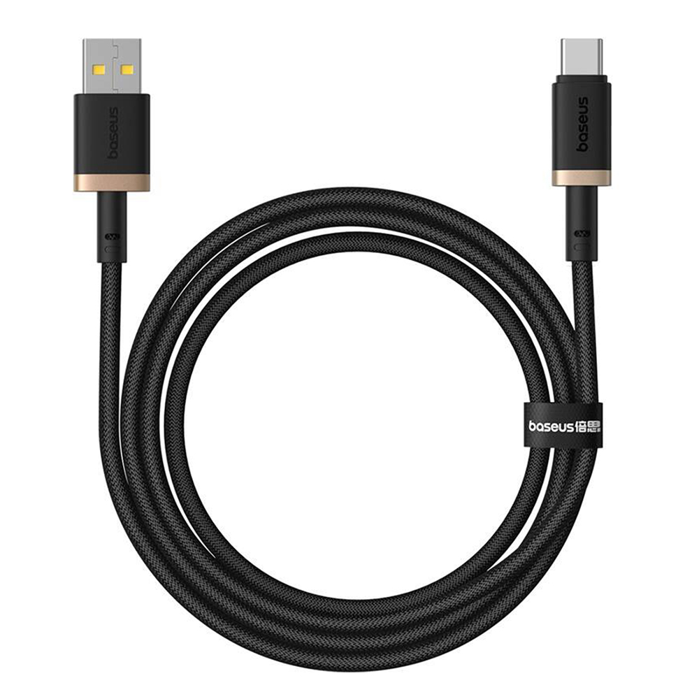 Кабел за данни USB към Type-C, 60W, 1m - Baseus Dura (P1037780802U01-00) - златен / черен