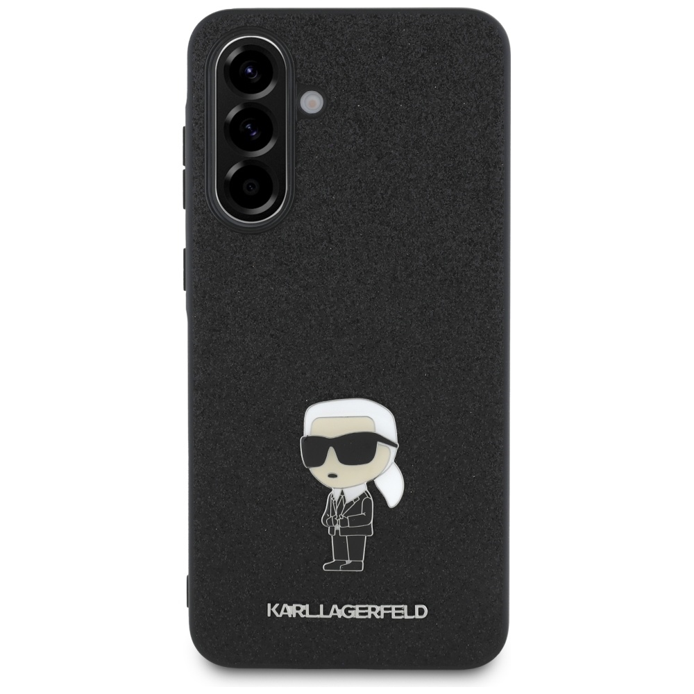 Калъф за Samsung Galaxy A36 5G - Karl Lagerfeld Hardcase Glitter Fixed (KLHCSA36GKKNPSK) - Ikonik Logo