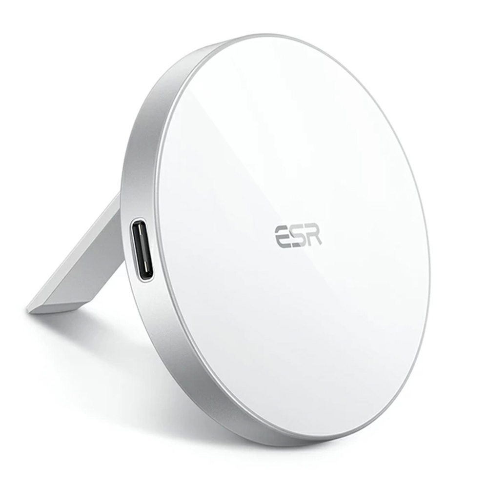 Безжично зарядно устройство със стойка, съвместимо с MagSafe - ESR HaloLock - бяло