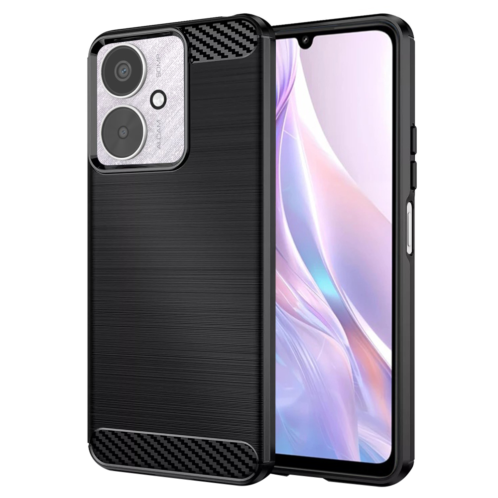 Калъф за Xiaomi Redmi 13C 4G / Redmi 13C 5G / Poco C65 - Techsuit Carbon Silicone - Черен
