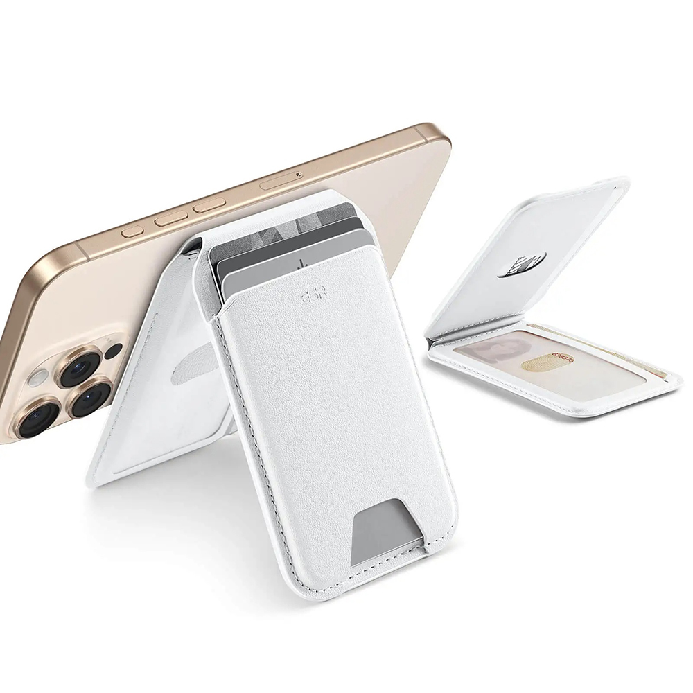 Държач за портфейл от еко кожа - ESR Holder MagSafe HaloLock - Бял