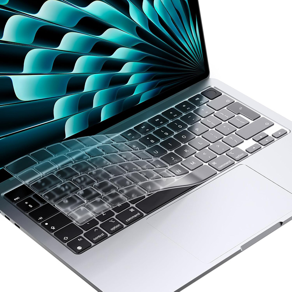 Калъф за клавиатура, съвместим с MacBook Pro 14 (2021-2024)/ Air 13/15 (2022-2025) - Techsuit PureTypeX (KC1) - Прозрачен
