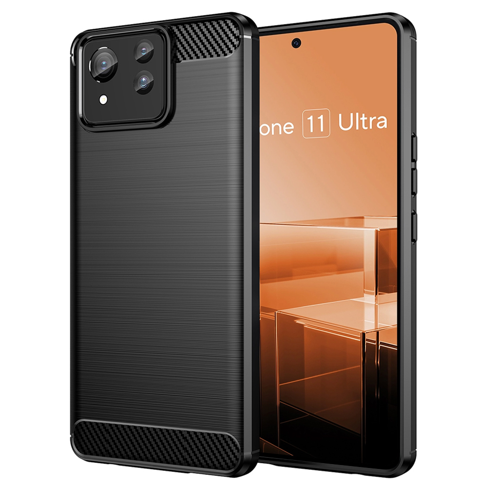 Калъф за Asus Zenfone 11 Ultra - Techsuit Carbon Silicone - Черен