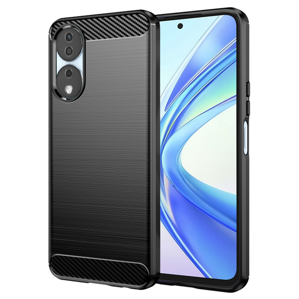 Калъф за Honor X7b / X7b 5G / 90 SMART - Techsuit Carbon Silicone - Черен