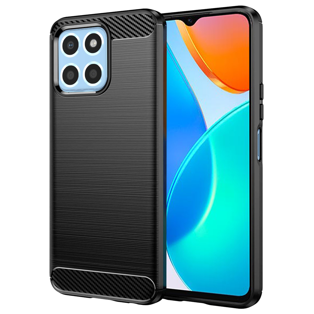 Калъф за Honor X6 / X8 5G / 70 Lite - Techsuit Carbon Silicone - Черен