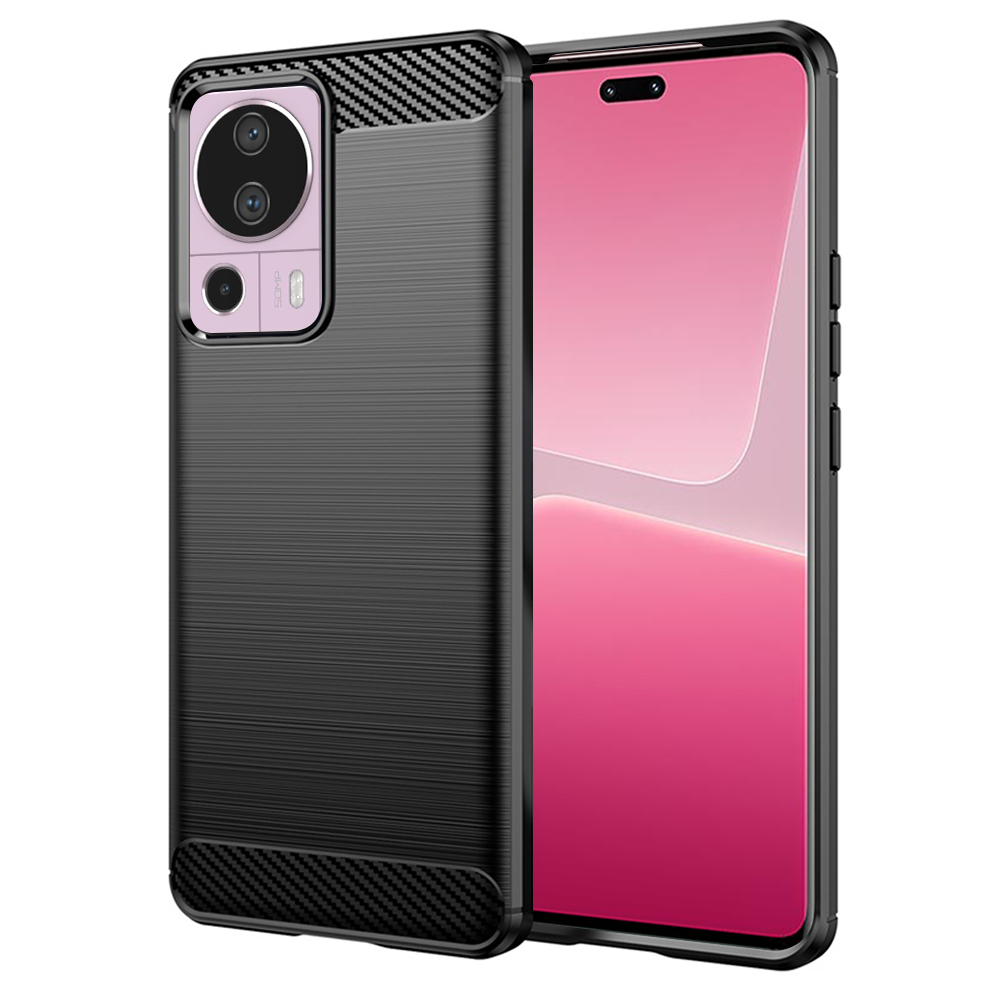 Калъф за Xiaomi 13 Lite - Techsuit Carbon Silicone - Черен