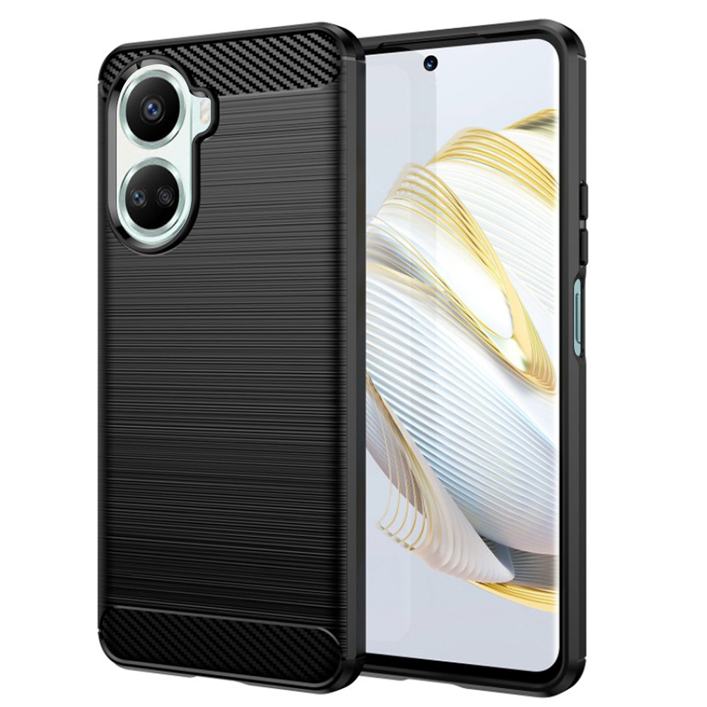 Калъф за Huawei nova 10 SE - Techsuit Carbon Silicone - Черен