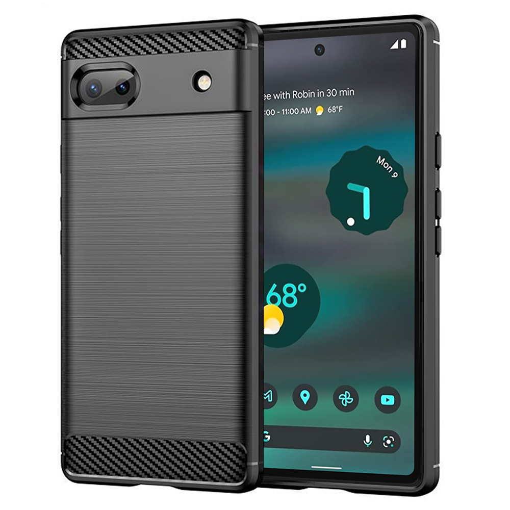 Калъф за Google Pixel 6a - Techsuit Carbon Silicone - Черен