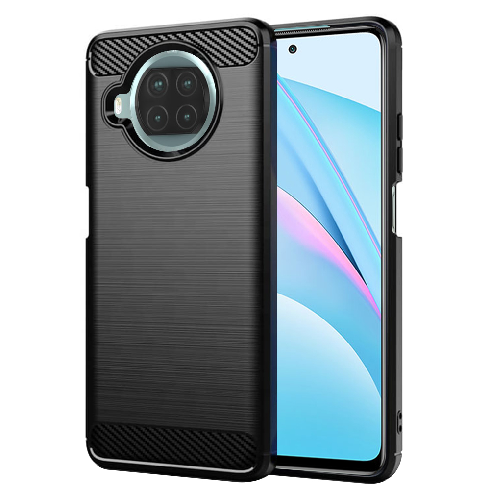 Калъф за Xiaomi Mi 10T Lite 5G - Techsuit Carbon Silicone - Черен