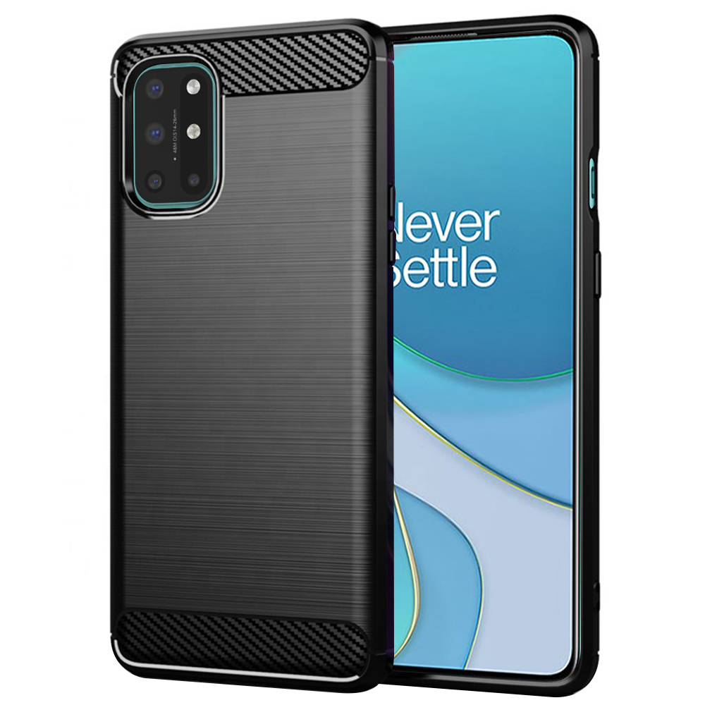 Калъф за OnePlus 8T - Techsuit Carbon Silicone - Черен