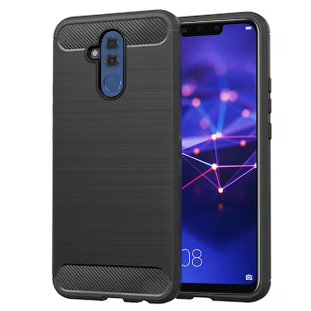 Husă Techsuit Carbon Silicone Huawei Mate 20 lite Negru