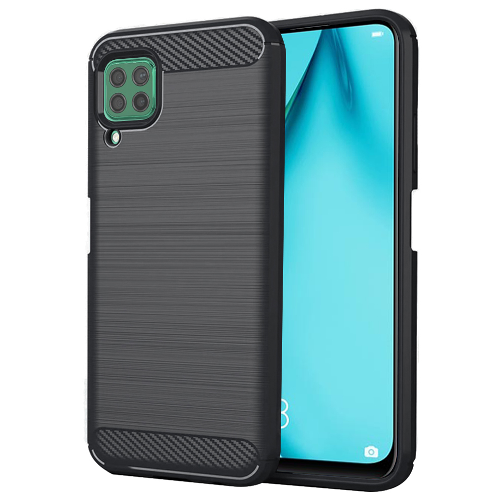 Калъф за Huawei P40 Lite - Techsuit Carbon Silicone - Черен