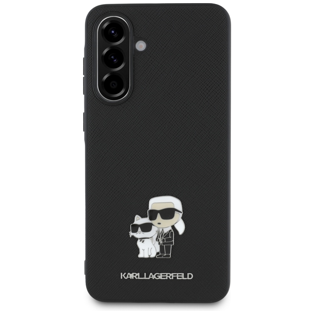 Калъф за Samsung Galaxy A56 5G - Karl Lagerfeld Saffiano (KLHCHCSA56PSAKAKCMPK) - Karl&Choupette Metal Pin