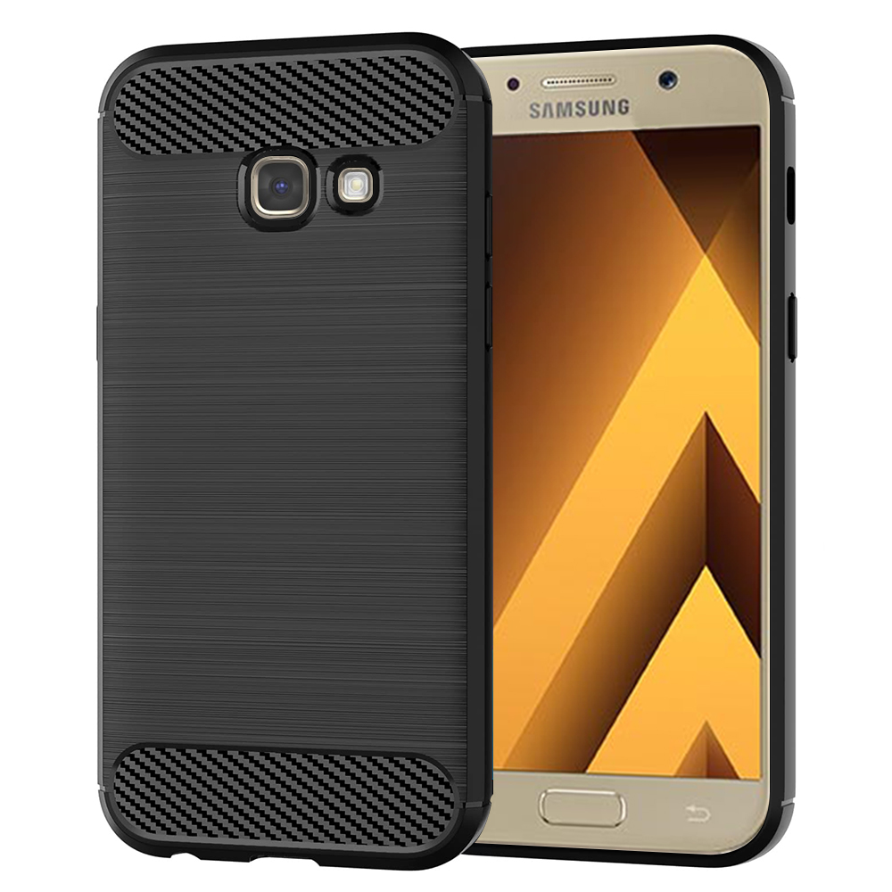 Калъф за Samsung Galaxy A5 2017 A520 - Techsuit Carbon Silicone - Черен