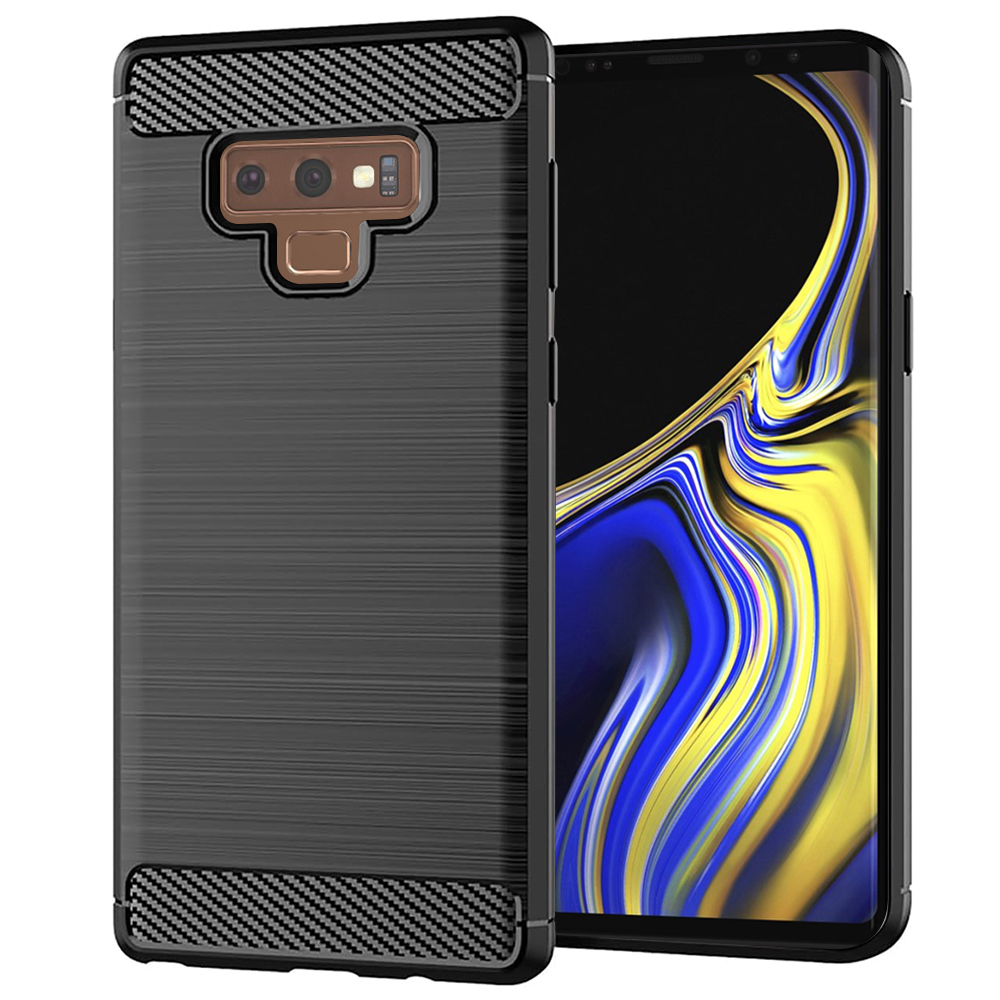 Калъф за Samsung Galaxy Note 9 - Techsuit Carbon Silicone - Черен