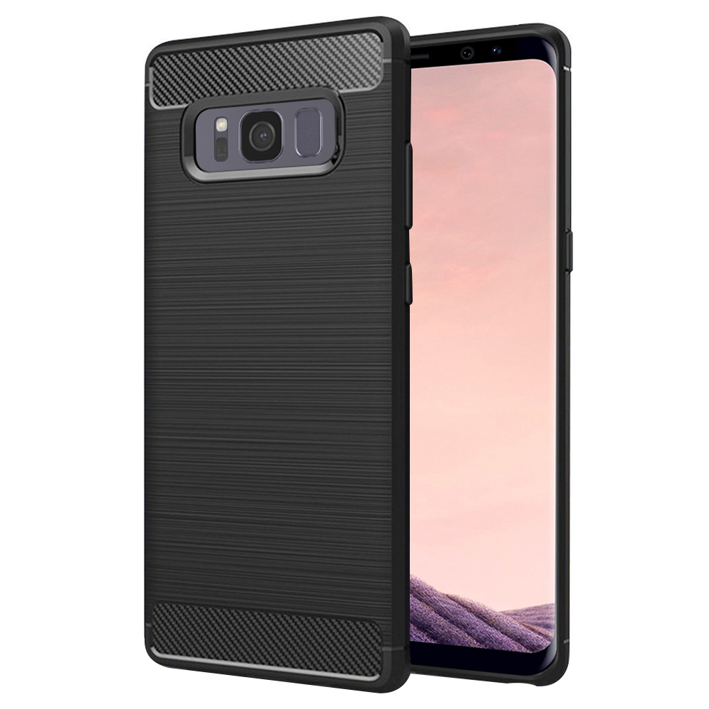 Husă Techsuit Carbon Silicone Samsung Galaxy S8 Plus Negru