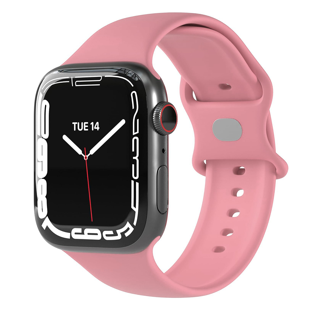 Каишка за Apple Watch 1/2/3/3/4/4/5/5/5/6/6/7/8/7/8/9/9/10/10/11/SE/SE 2/SE 3 (38/40/41/42mm) - Techsuit Watchband (W031) - Розов