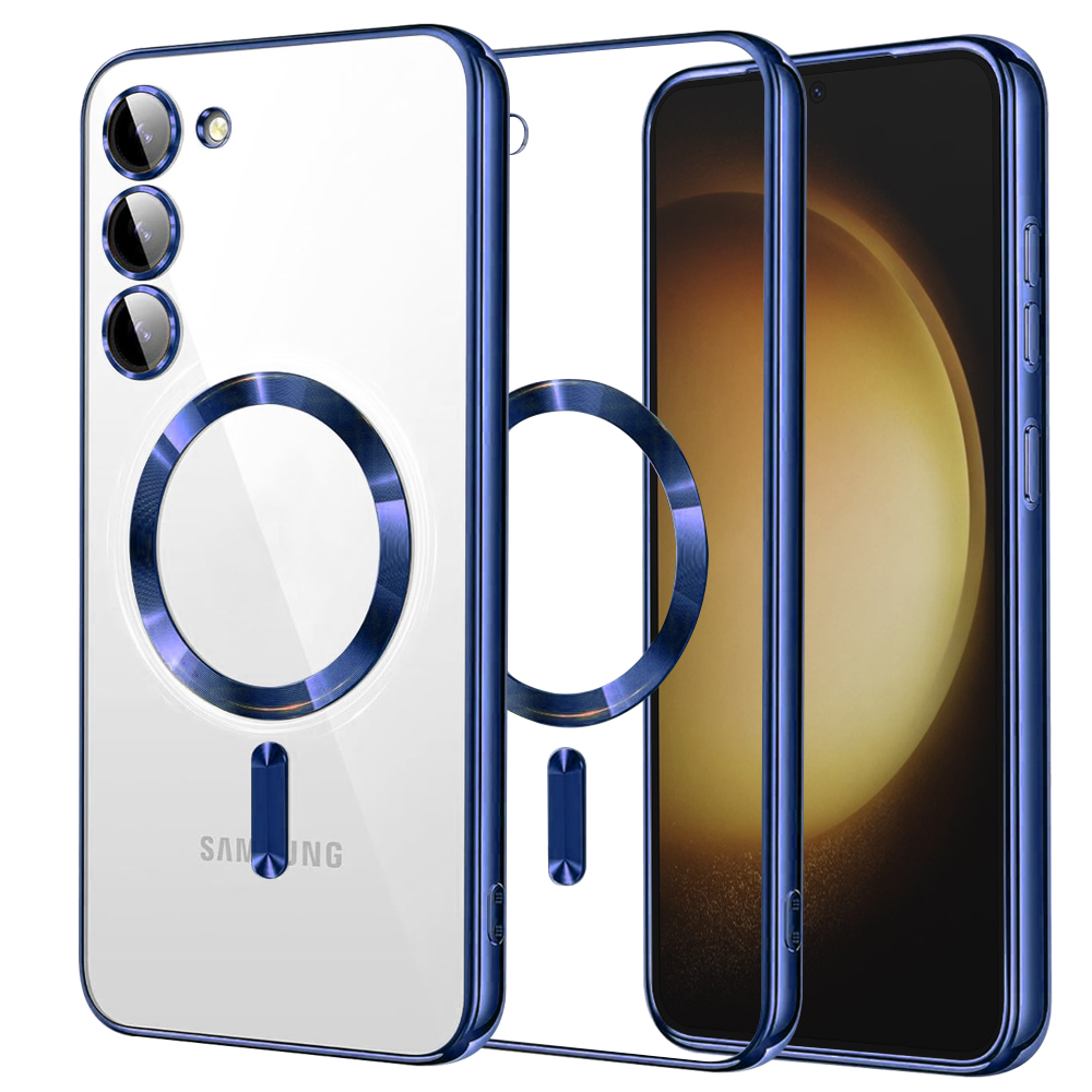 Калъф за Samsung Galaxy S23 Plus - Techsuit Luxury Crystal MagSafe - Deep Син
