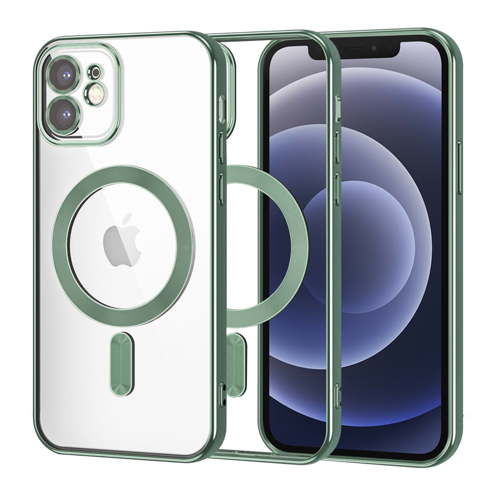 Калъф за iPhone 12 - Techsuit Luxury Crystal MagSafe - Deep Зелен