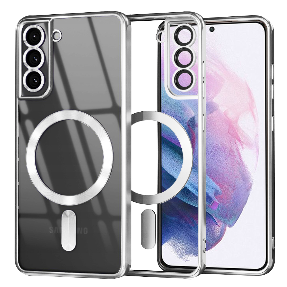 Калъф за Samsung Galaxy S21 Plus 5G - Techsuit Luxury Crystal MagSafe - Сребрист