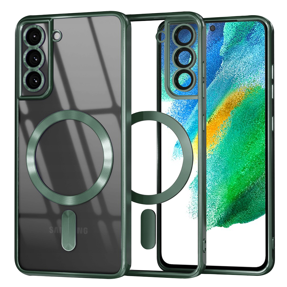Калъф за Samsung Galaxy S21 FE 5G - Techsuit Luxury Crystal MagSafe - Deep Зелен