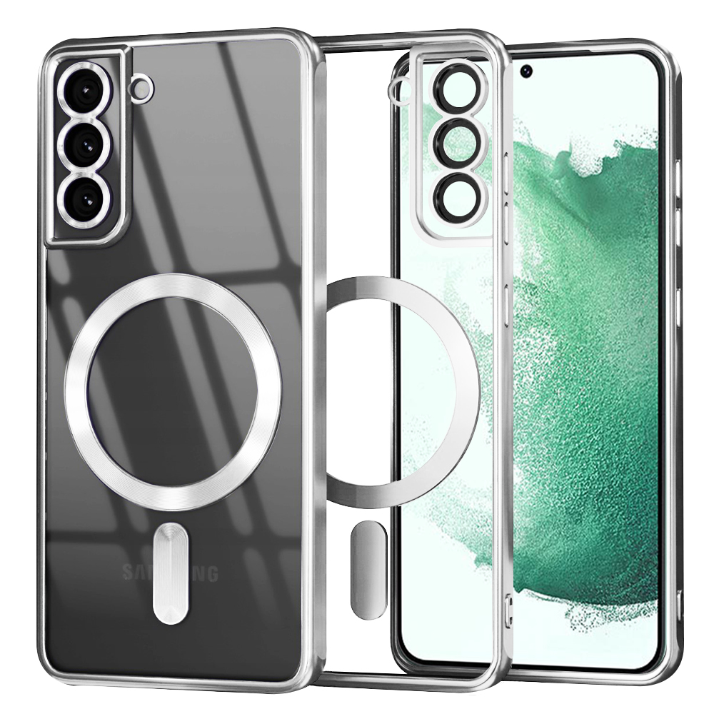 Калъф за Samsung Galaxy Galaxy S22 Plus 5G - Techsuit Luxury Crystal MagSafe - Сребрист