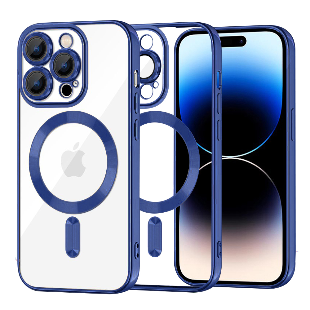 Калъф за iPhone 14 Pro - Techsuit Luxury Crystal MagSafe - Deep Син