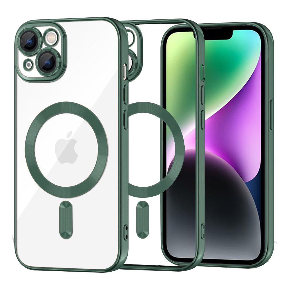 Калъф за iPhone 14 - Techsuit Luxury Crystal MagSafe - Deep Зелен