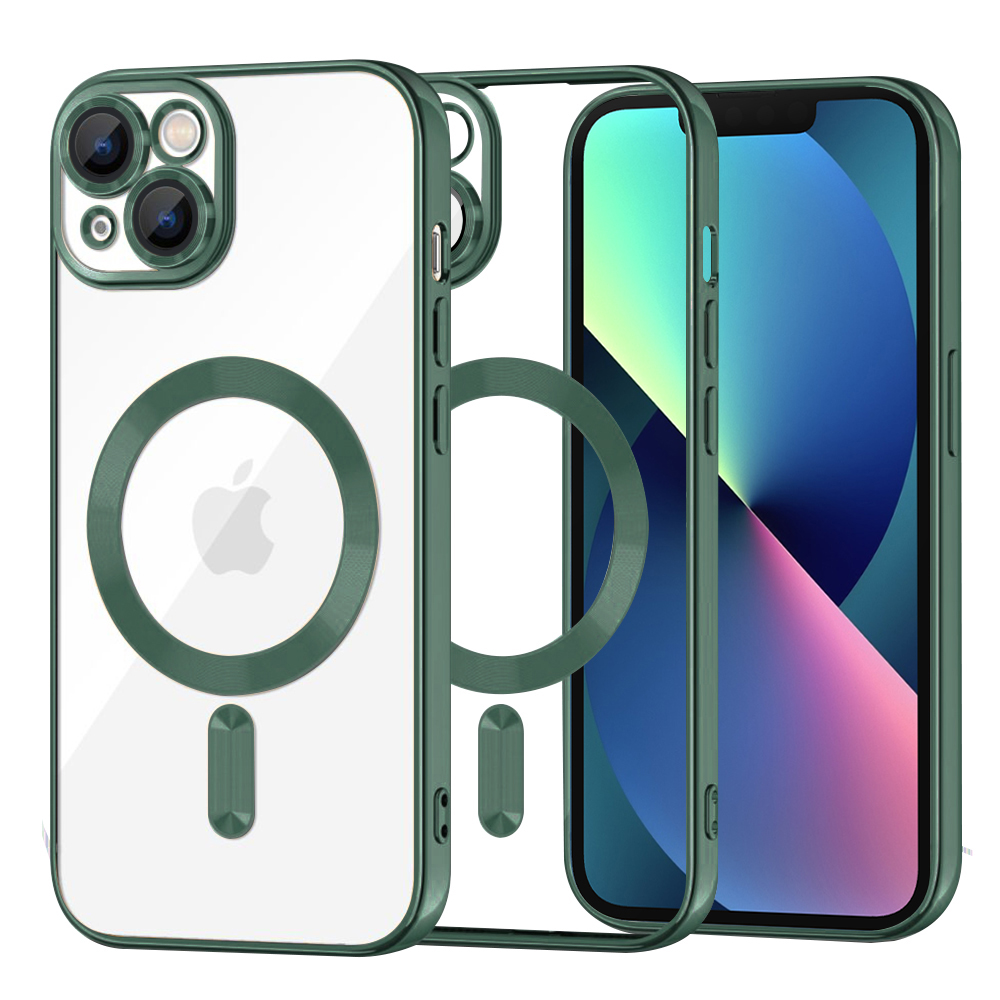 Калъф за iPhone 13 - Techsuit Luxury Crystal MagSafe - Deep Зелен