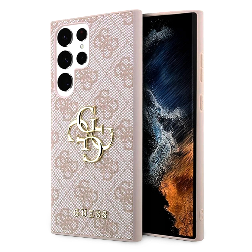 Калъф за Samsung Galaxy S24 Ultra - Guess Hardcase 4G Big Metal Logo (GUHCS24L4G4GMGPI) - Розов