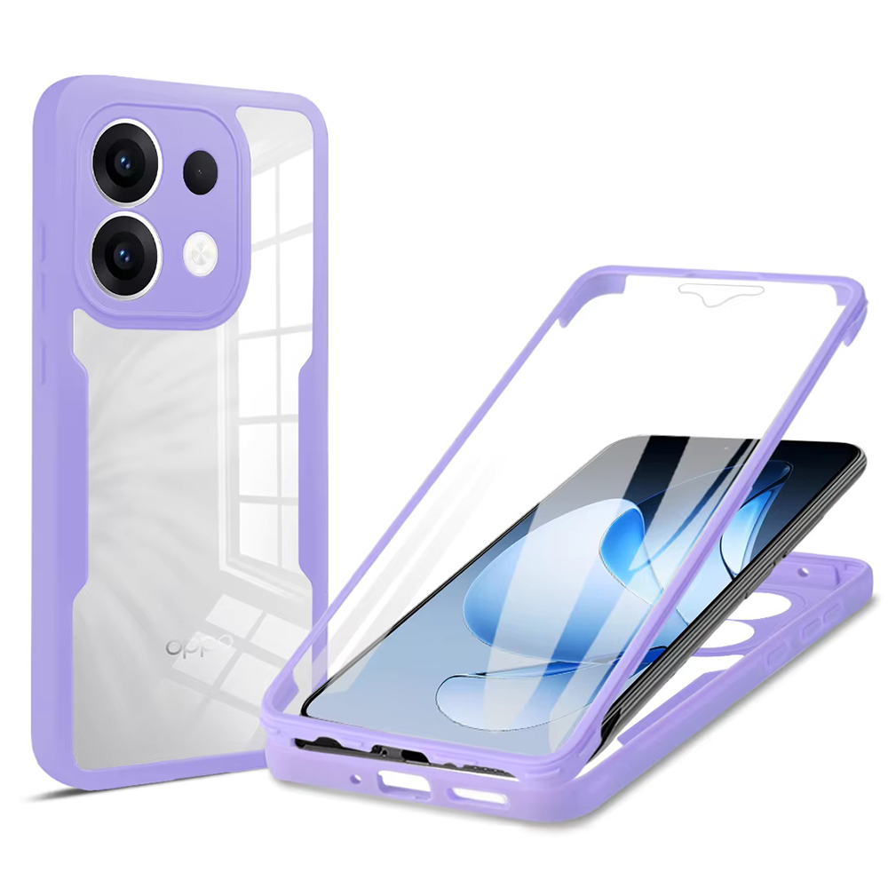 Калъф за Oppo Reno13 + капак - Techsuit ColorVerse 360 Series - Лилав