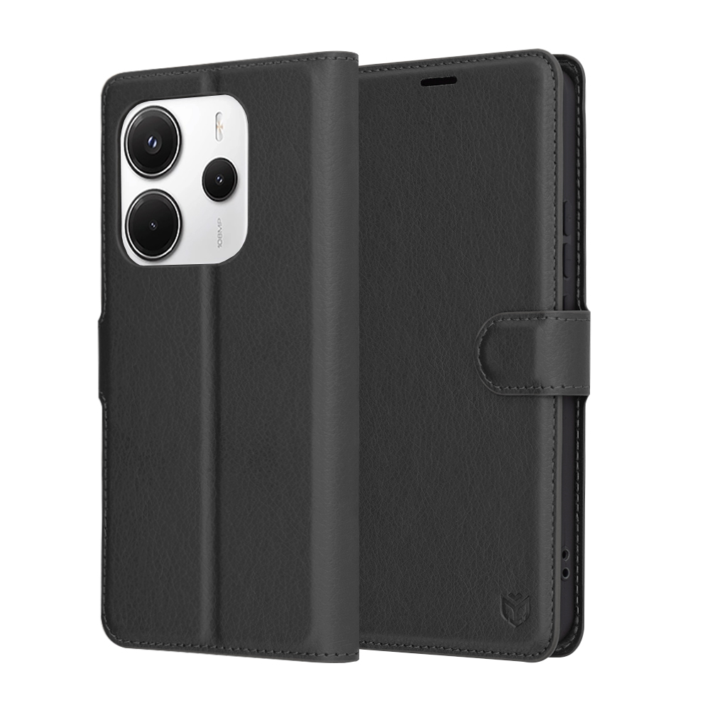 Калъф за Xiaomi Redmi Note 14 4G (Standard) - Techsuit Leather Folio - Черен