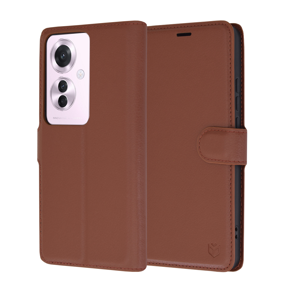 Калъф за Oppo Reno11 F - Techsuit Leather Folio - Кафяв
