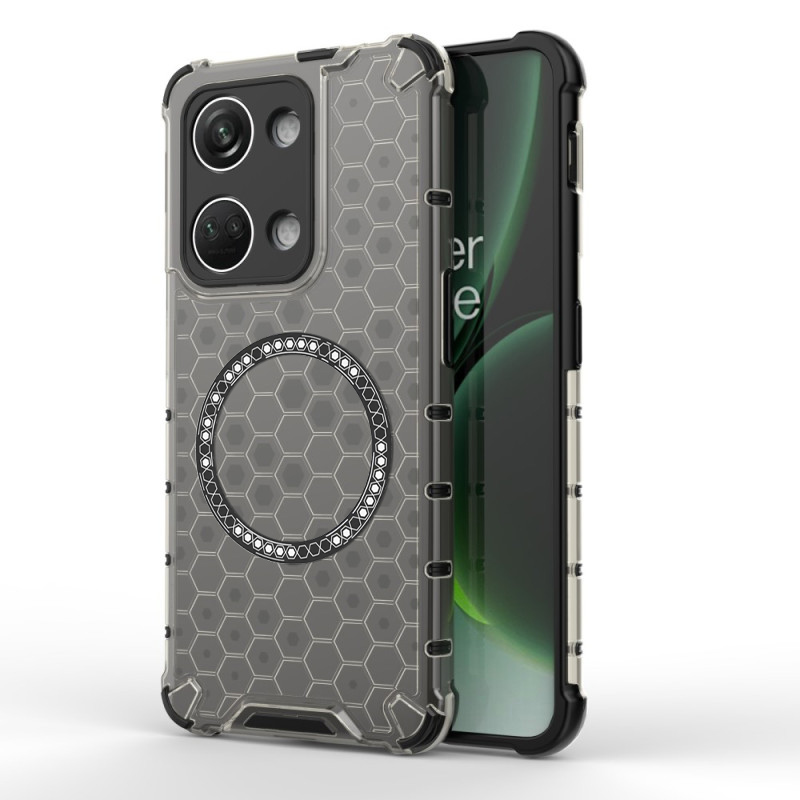 Прозрачен калъф за OnePlus Nord 3 - Techsuit HoneyComb Shield MagSafe - Черен