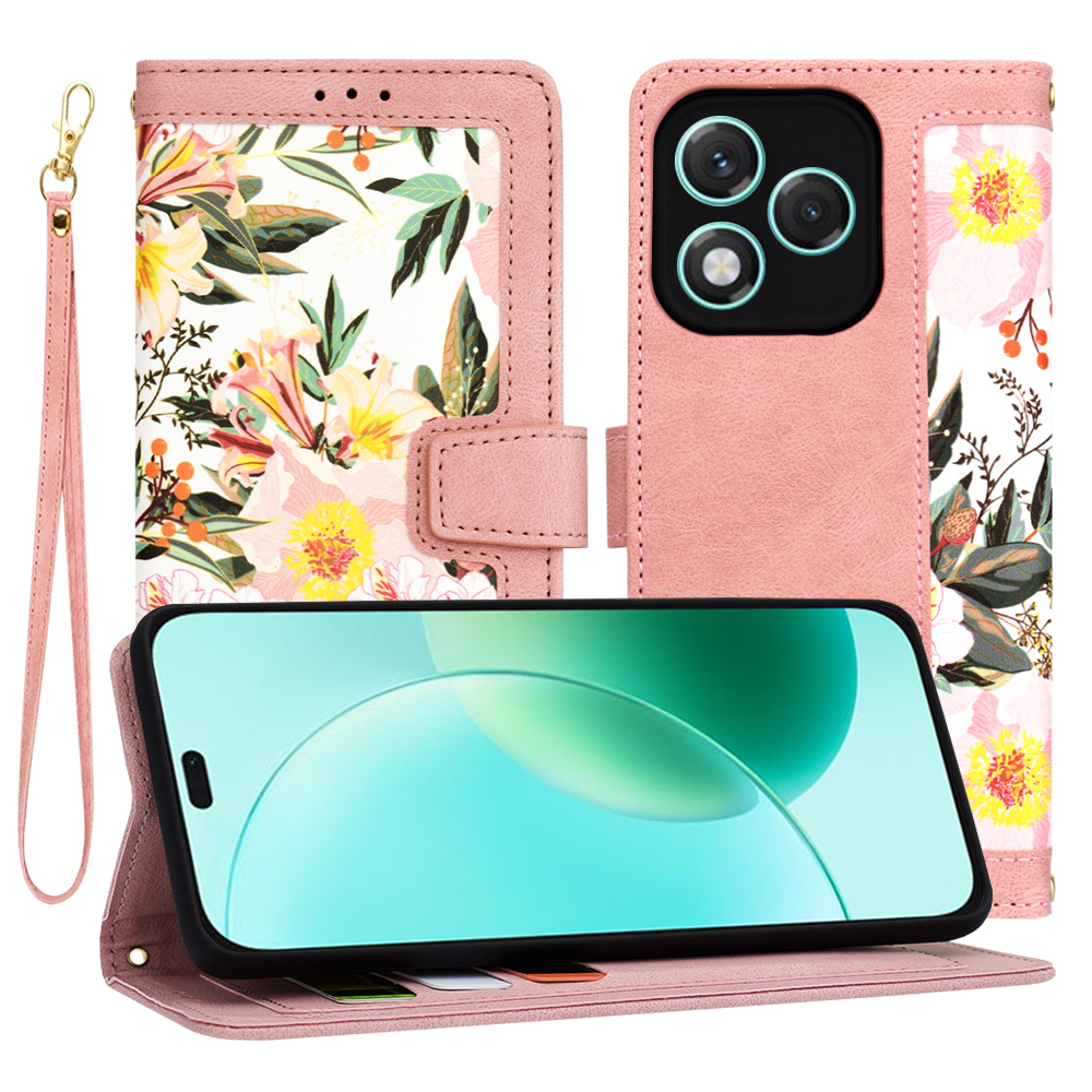 Калъф за Honor 400 Lite - Techsuit FlipCraft - Sweetheart Розов