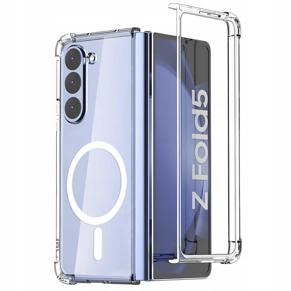 Калъф за Samsung Galaxy Z Fold5 - Techsuit Shockproof Прозрачен Silicone MagSafe - Прозрачен
