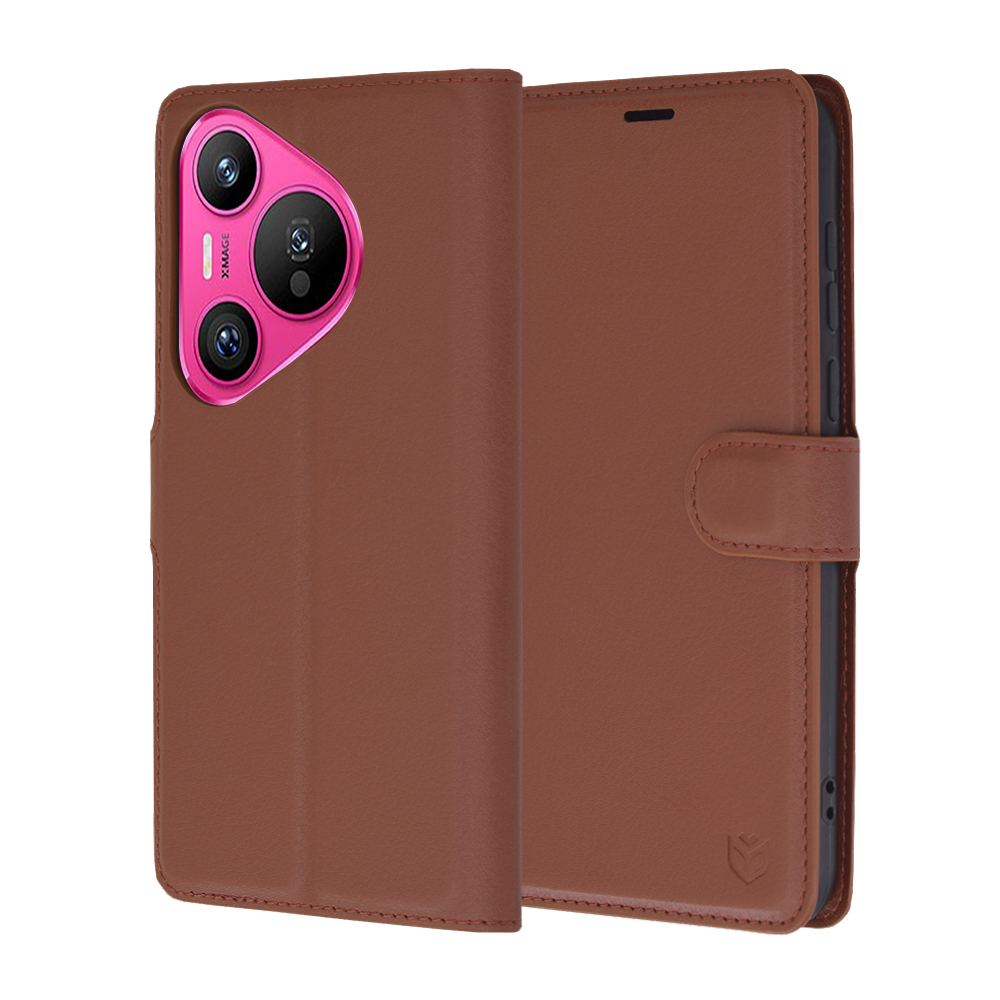 Калъф за Huawei Pura 70 - Techsuit Leather Folio - Кафяв