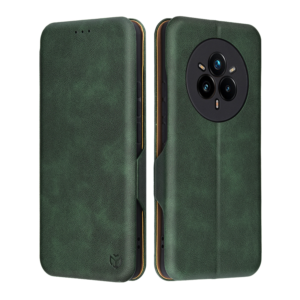 Калъф за Realme 14 Pro+ - Techsuit Safe Wallet Plus - Зелен