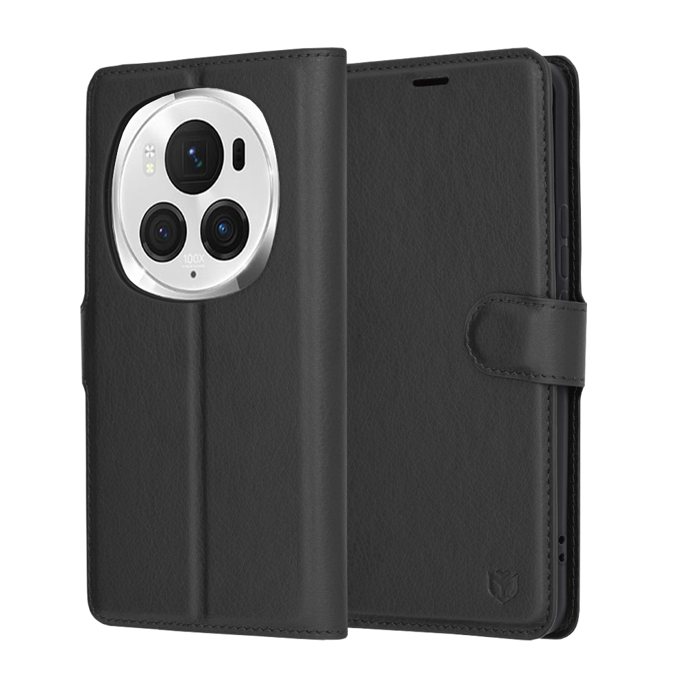 Калъф за Honor Magic6 Pro - Techsuit Leather Folio - Черен
