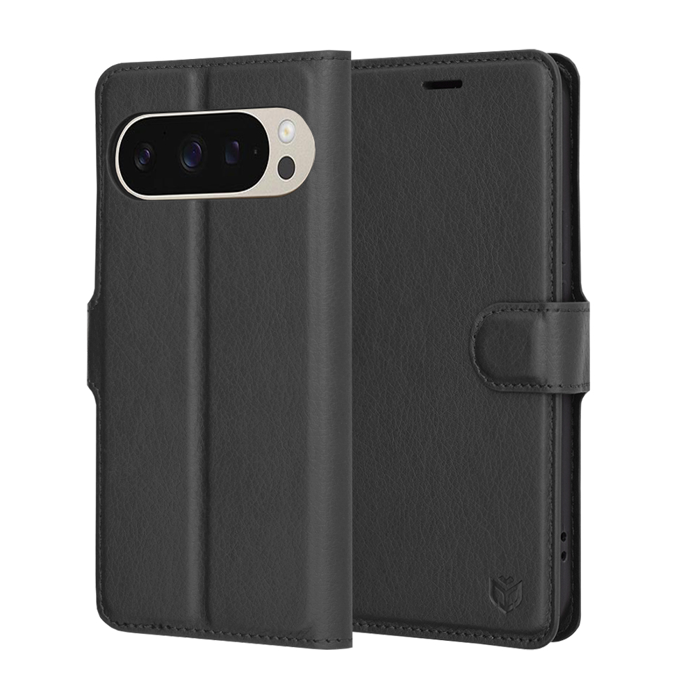 Калъф за Google Pixel 9 Pro / 9 - Techsuit Leather Folio - Черен