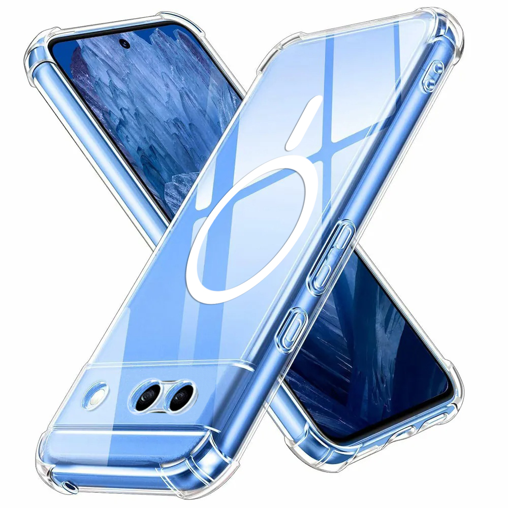 Калъф за Google Pixel 8a - Techsuit Shockproof Прозрачен Silicone MagSafe - Прозрачен