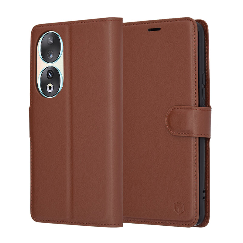 Калъф за Honor 90 - Techsuit Leather Folio - Кафяв