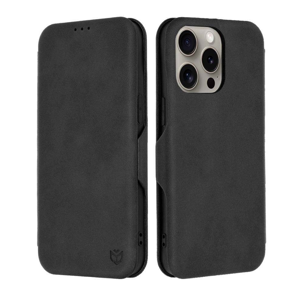 Калъф за iPhone 15 Pro Max Techsuit Safe Wallet Plus, черен