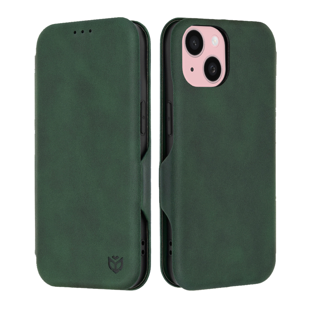 Калъф за iPhone 15 Techsuit Safe Wallet Plus, зелен