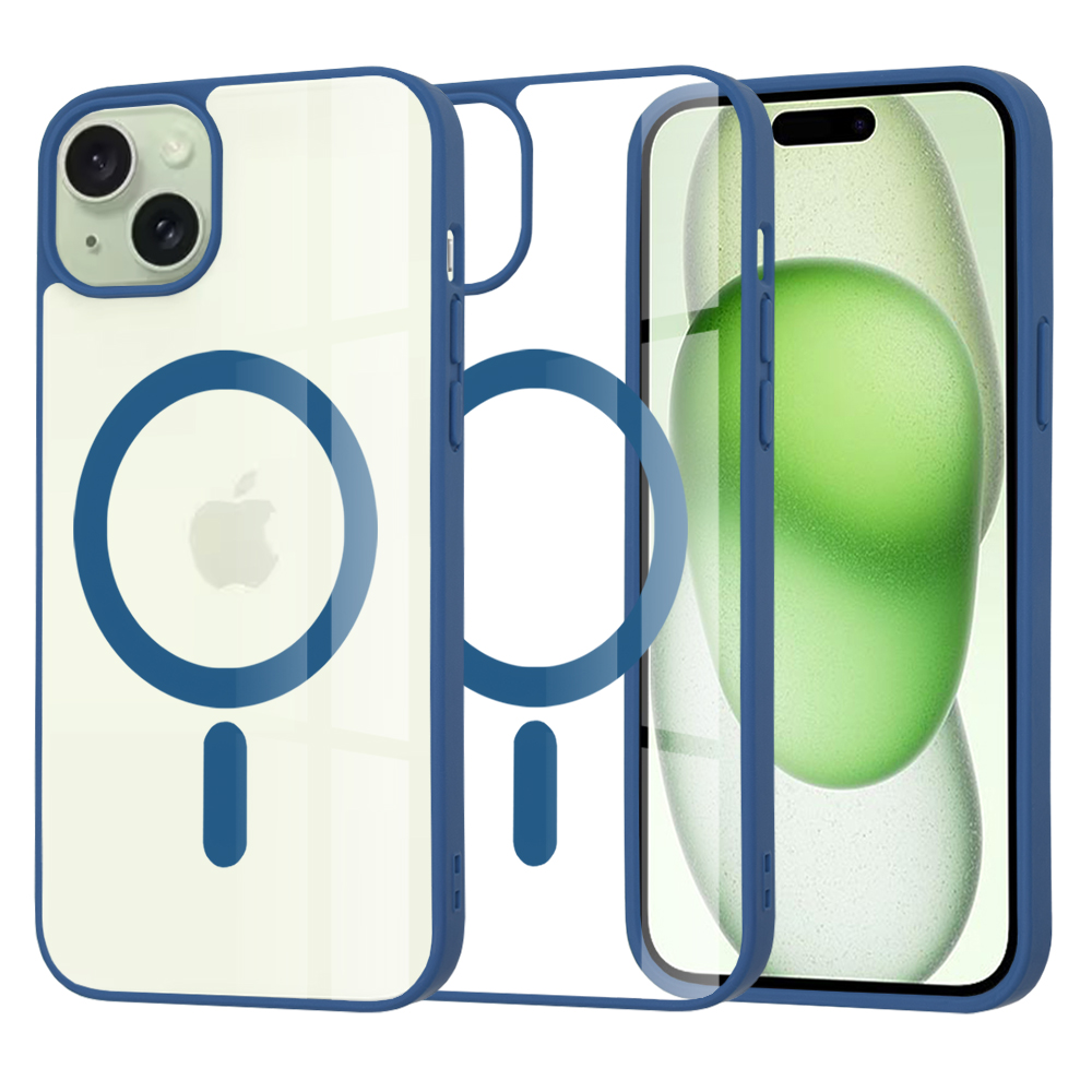 Калъф за iPhone 15 Plus - Techsuit MagSafe Pro - Син