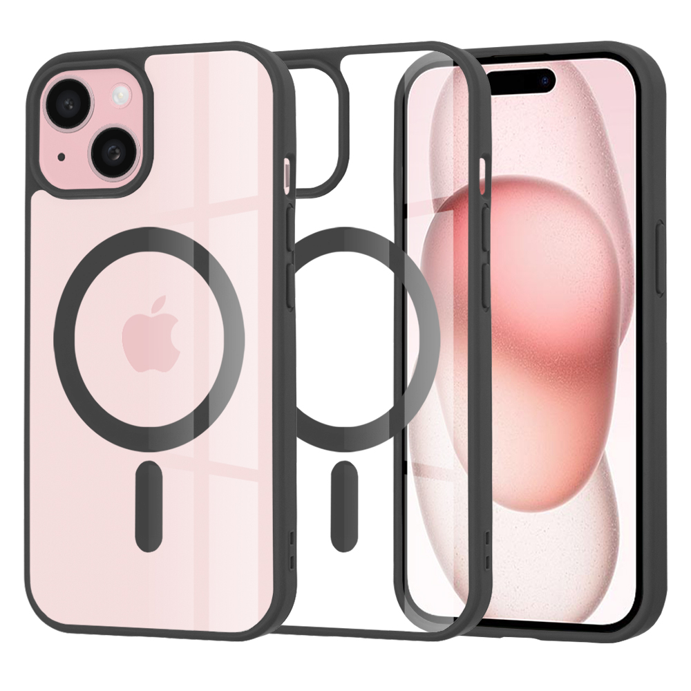 Калъф за iPhone 15 - Techsuit MagSafe Pro - Черен