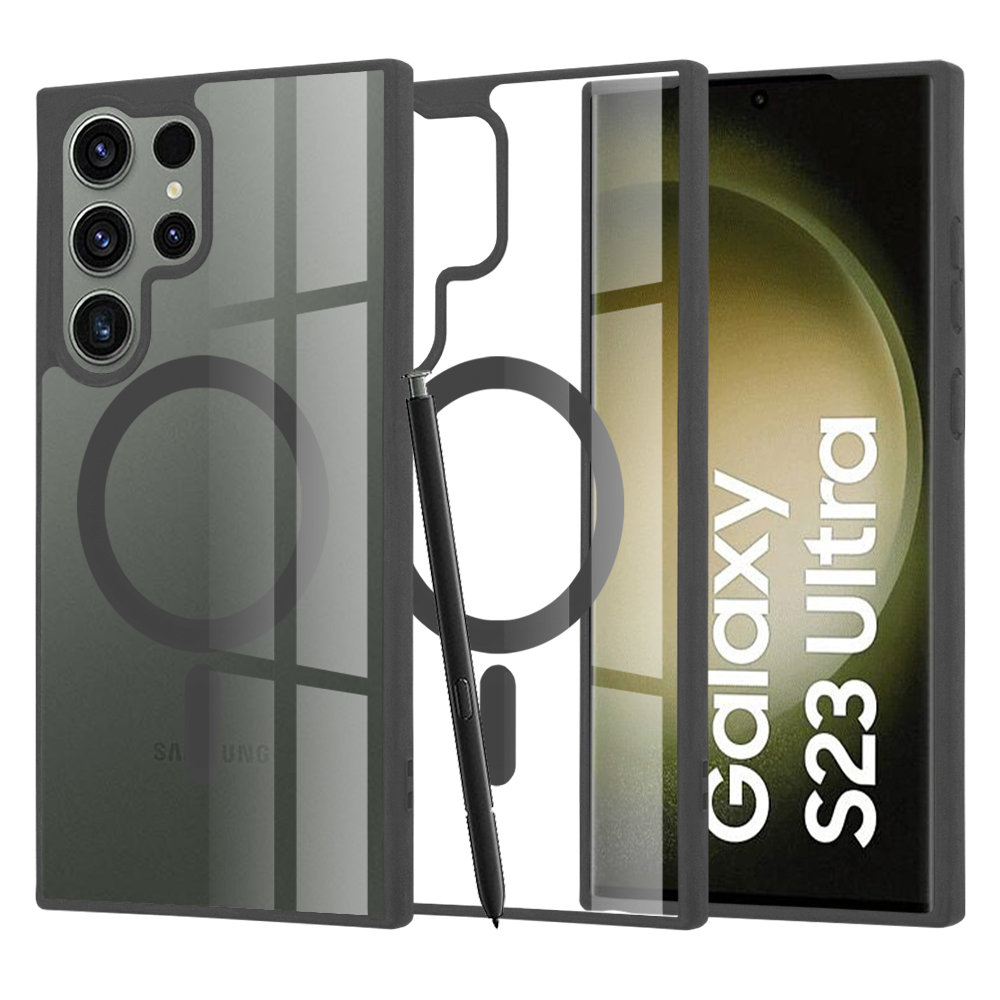 Калъф за Samsung Galaxy S23 Ultra - Techsuit MagSafe Pro - Черен