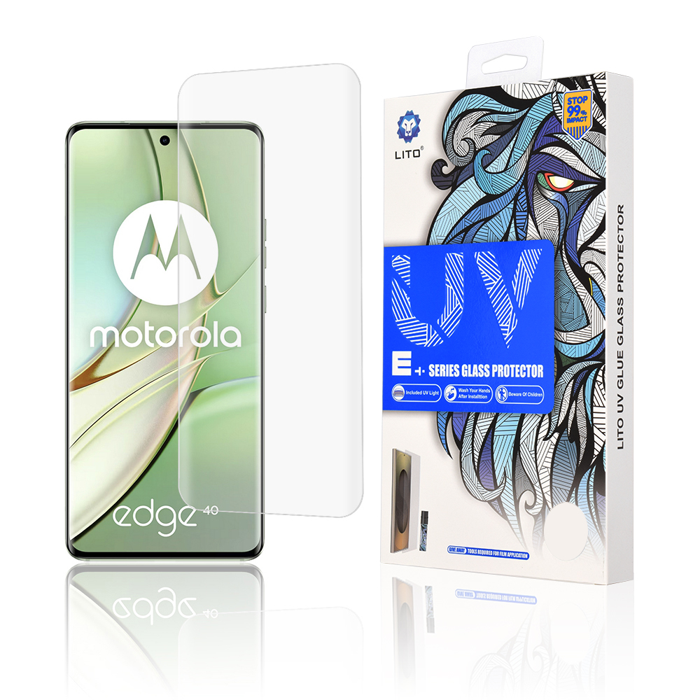 Капак за Motorola Edge 40 / Edge 40 Neo / Edge (2023) - Lito 3D UV Glass - Прозрачен