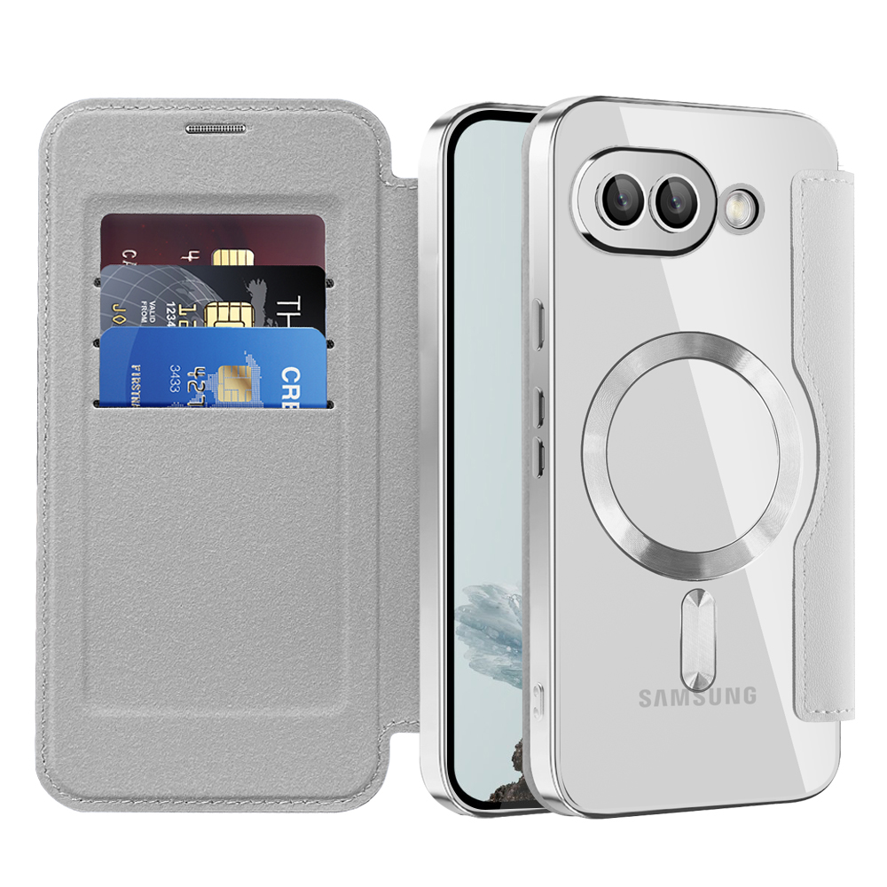 Калъф за Google Pixel 9a - Techsuit SmartMag Book Case - Сив